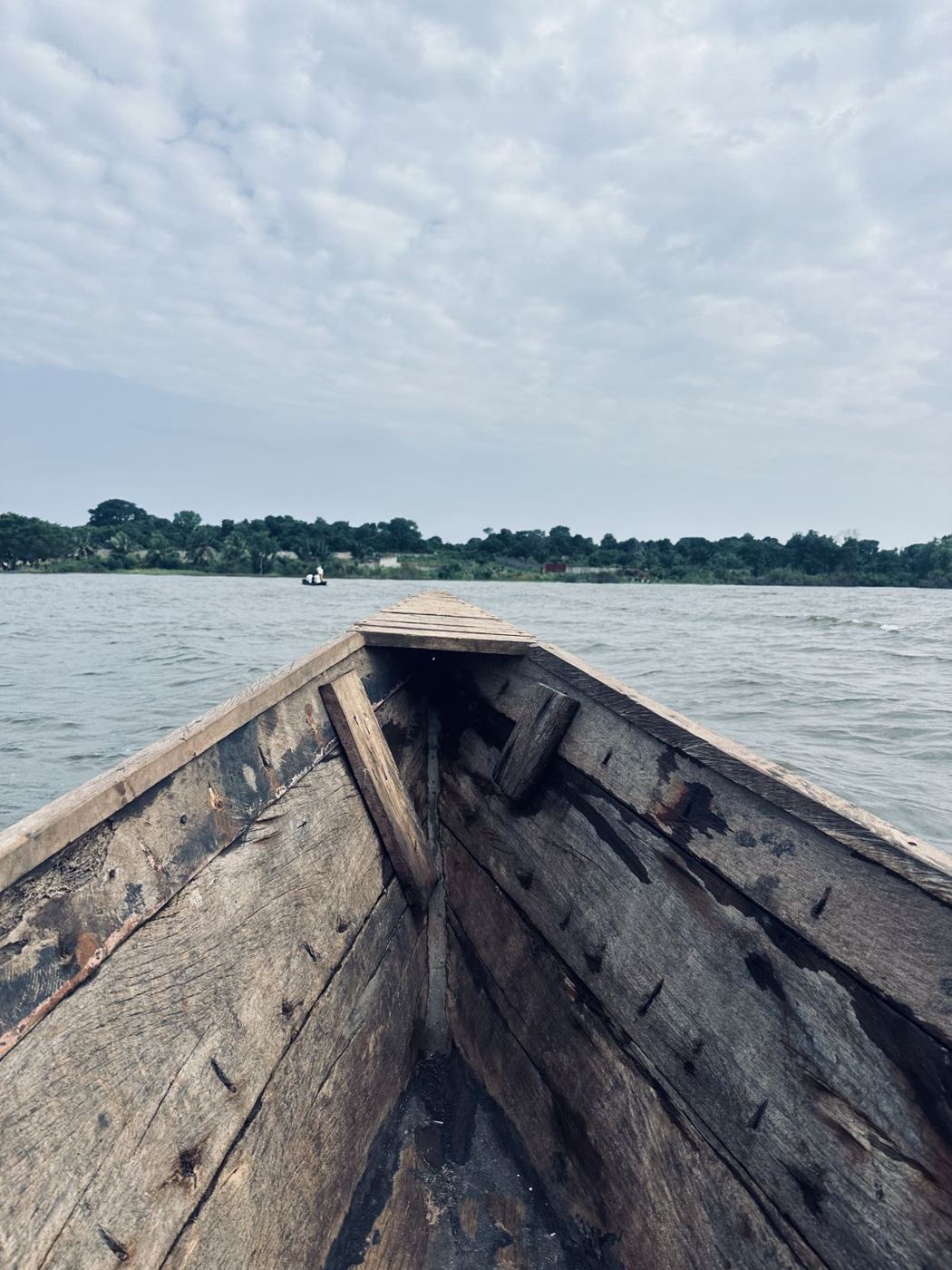 View from the front of the canoe